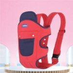 Tian Er Multi-Functional Baby Carry Bag | Navy Blue-Red | Large Storage, Waterproof & Comfortable